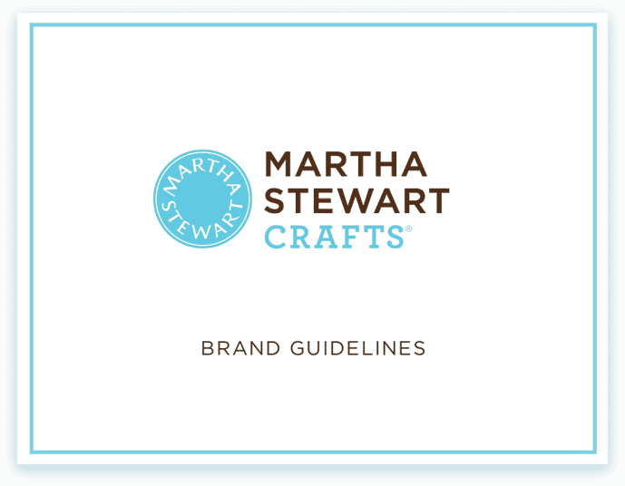 Stewart Crafts Martha Stewart Crafts brand guidelines